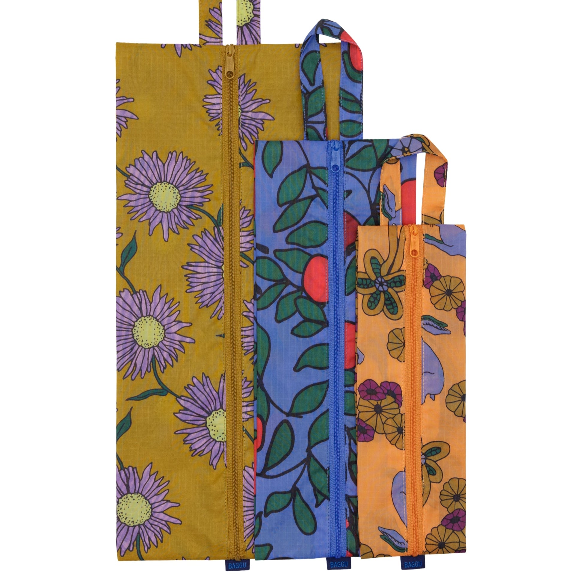 Baggu 3D Zip Set in Night Orchard