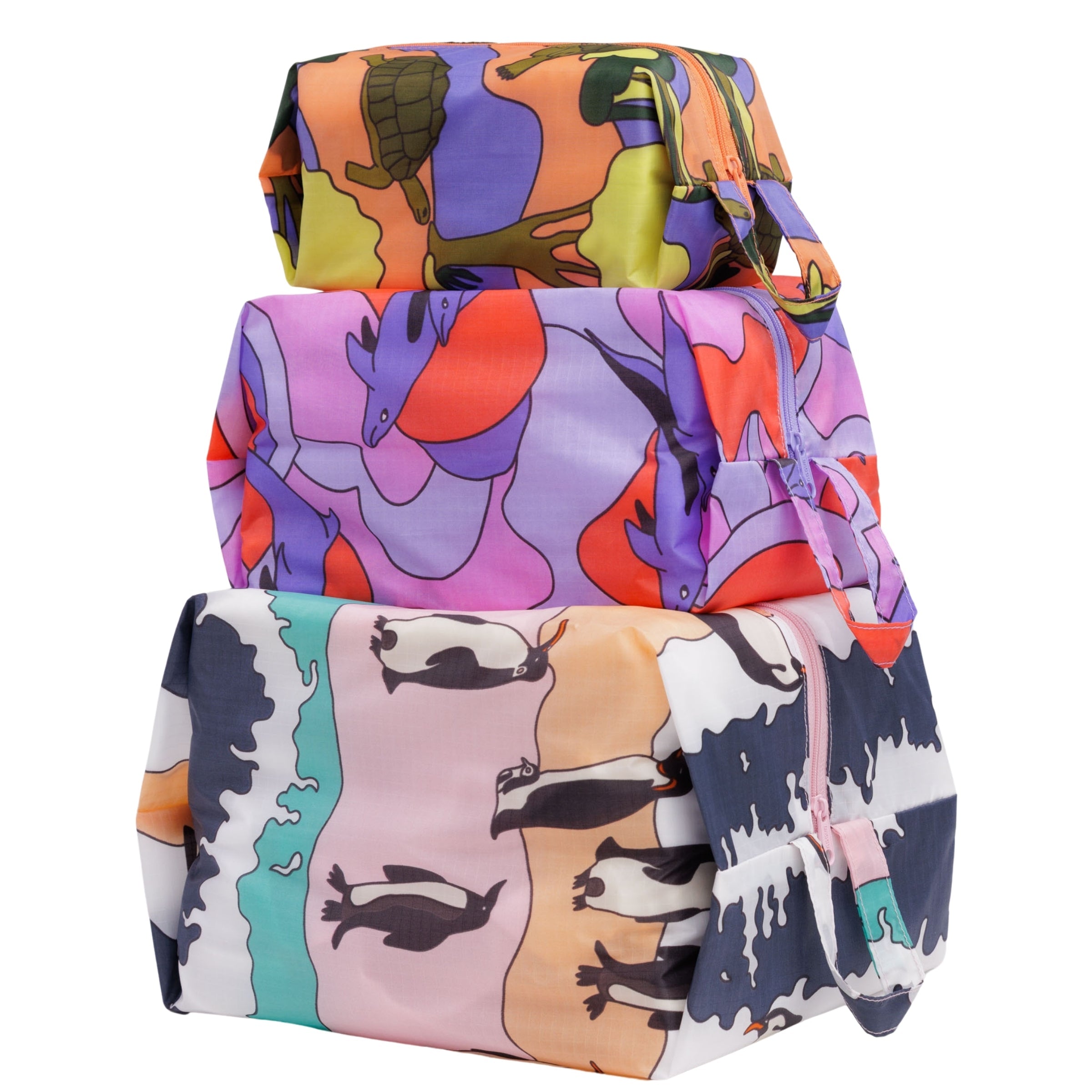 Baggu 3D Zip Set in Vacation Animals