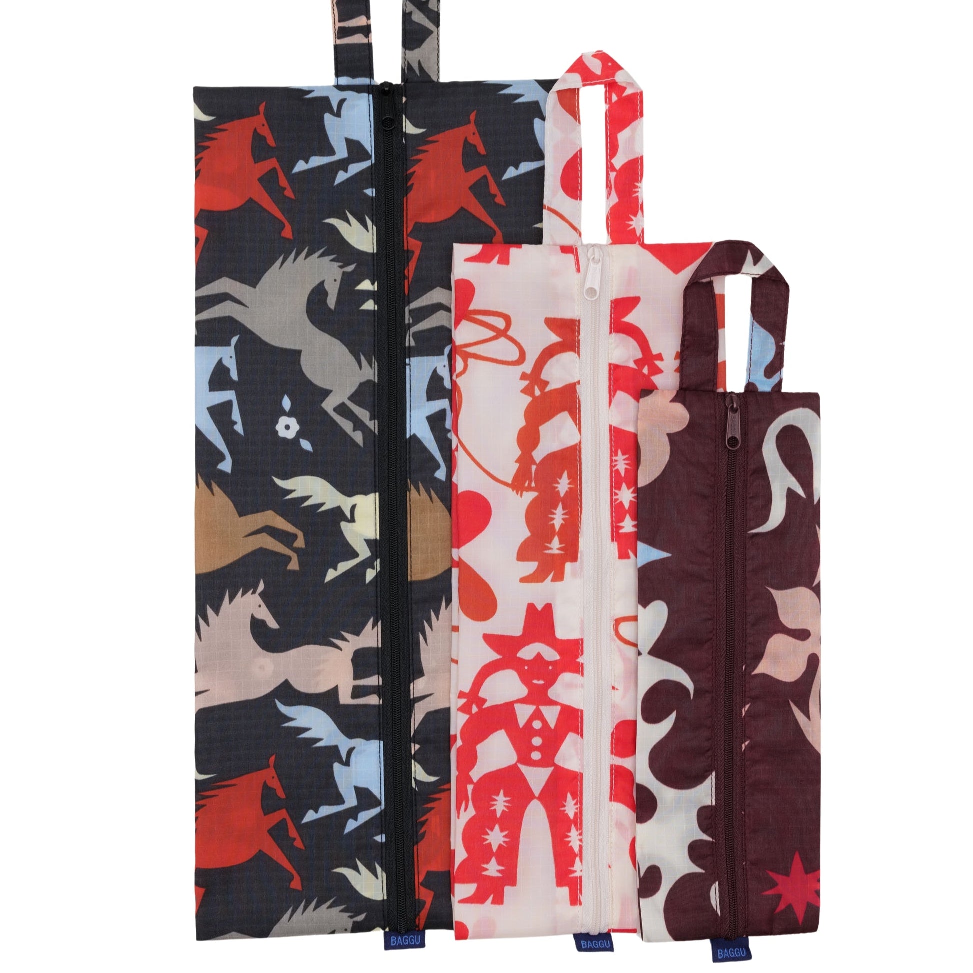 Baggu 3D Zip Set in Western Cut Outs