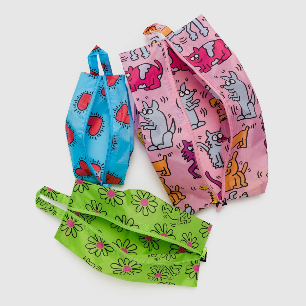 Baggu 3D Zip Set in Keith Haring