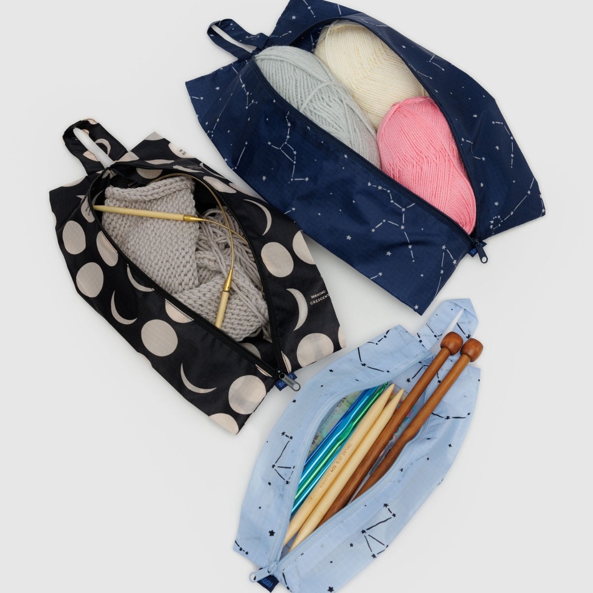 Baggu 3D Zip Set in Night Sky