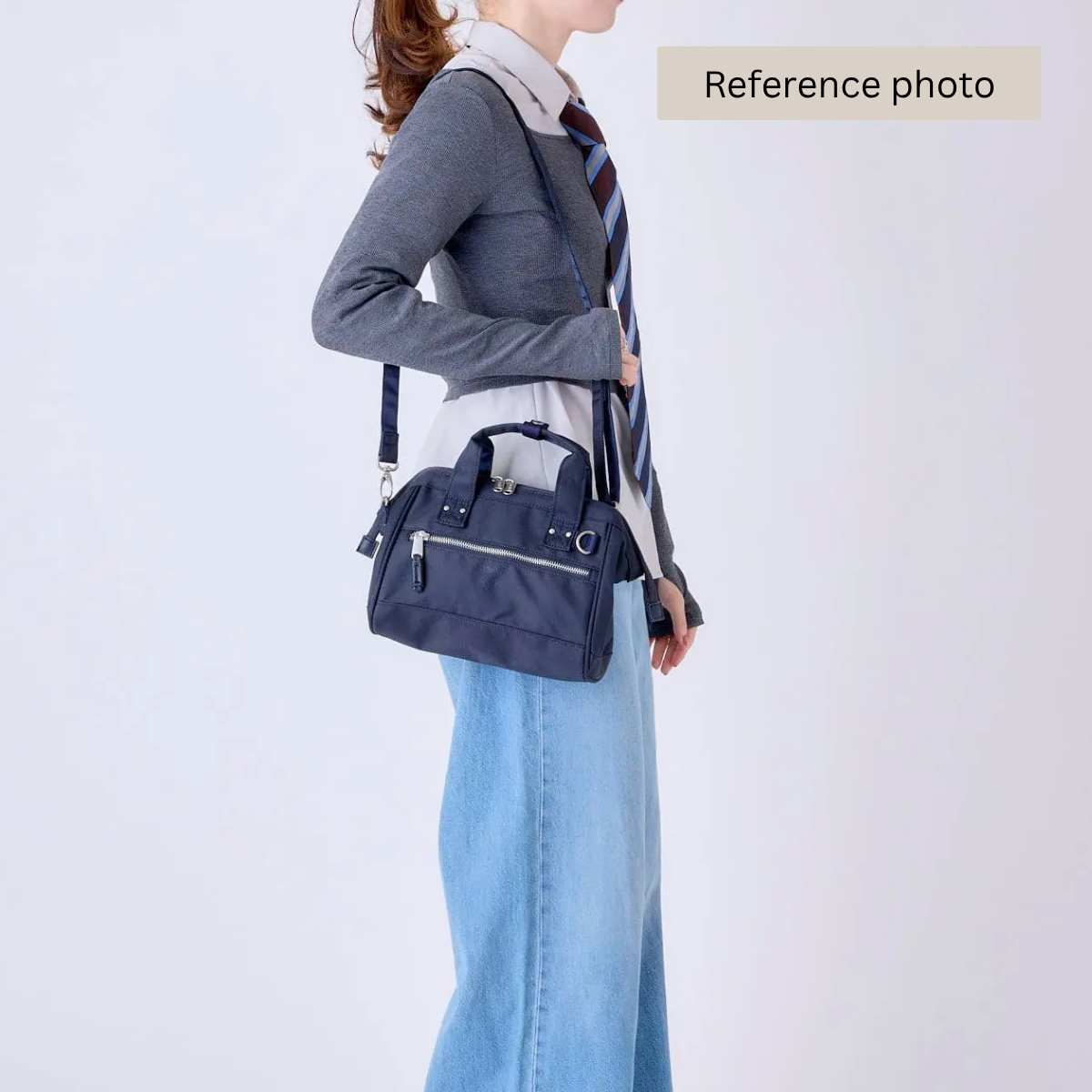 Anello Cross Bottle 2 Way Mini Shoulder Bag in Black