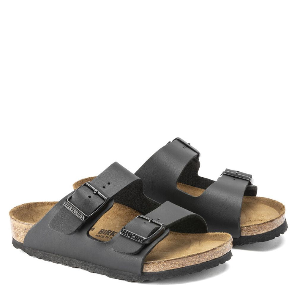 Birkenstock Kids Arizona Birko-Flor in Black (Narrow Width)