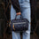 Anello Cross Bottle Mini Shoulder Bag in Navy