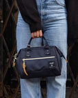 Anello Cross Bottle Mini Shoulder Bag in Navy