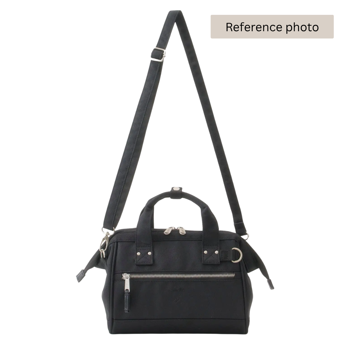 Anello Cross Bottle 2 Way Mini Shoulder Bag in Black