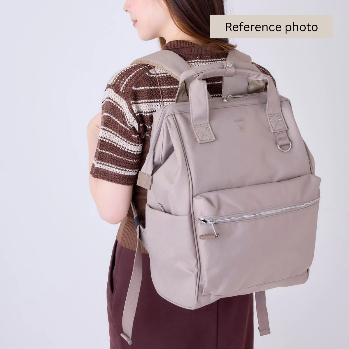 Anello Cross Bottle Backpack Large in Ivory Mustard
