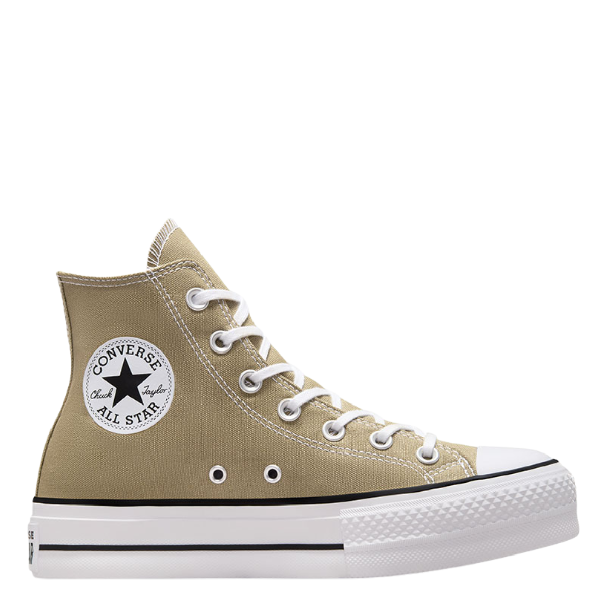 Converse Women&#39;s Chuck Taylor All Star Lift Platform High Top in Mossy Sloth/White/Black