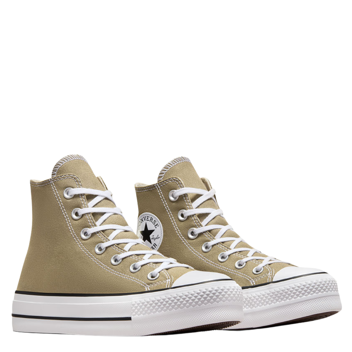 Converse Women&#39;s Chuck Taylor All Star Lift Platform High Top in Mossy Sloth/White/Black