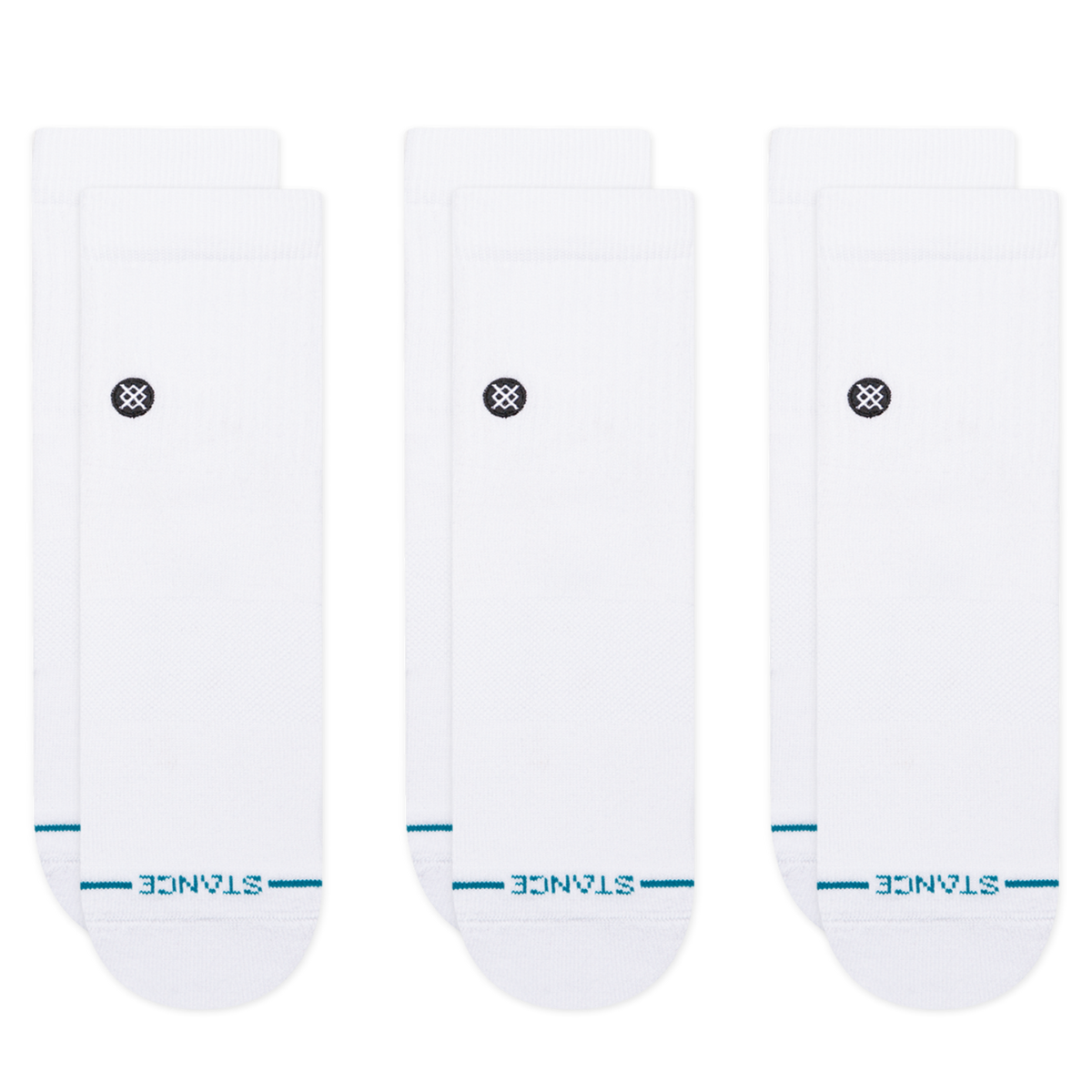 Stance Icon Quarter Socks 3 Pack in White