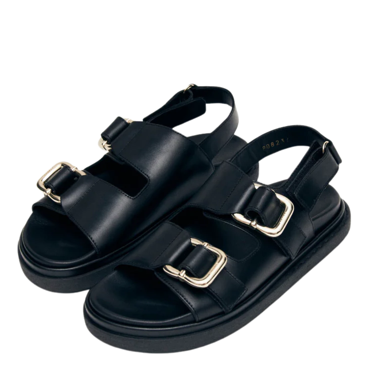 Alohas Women's Harper Leather Sandals in Black