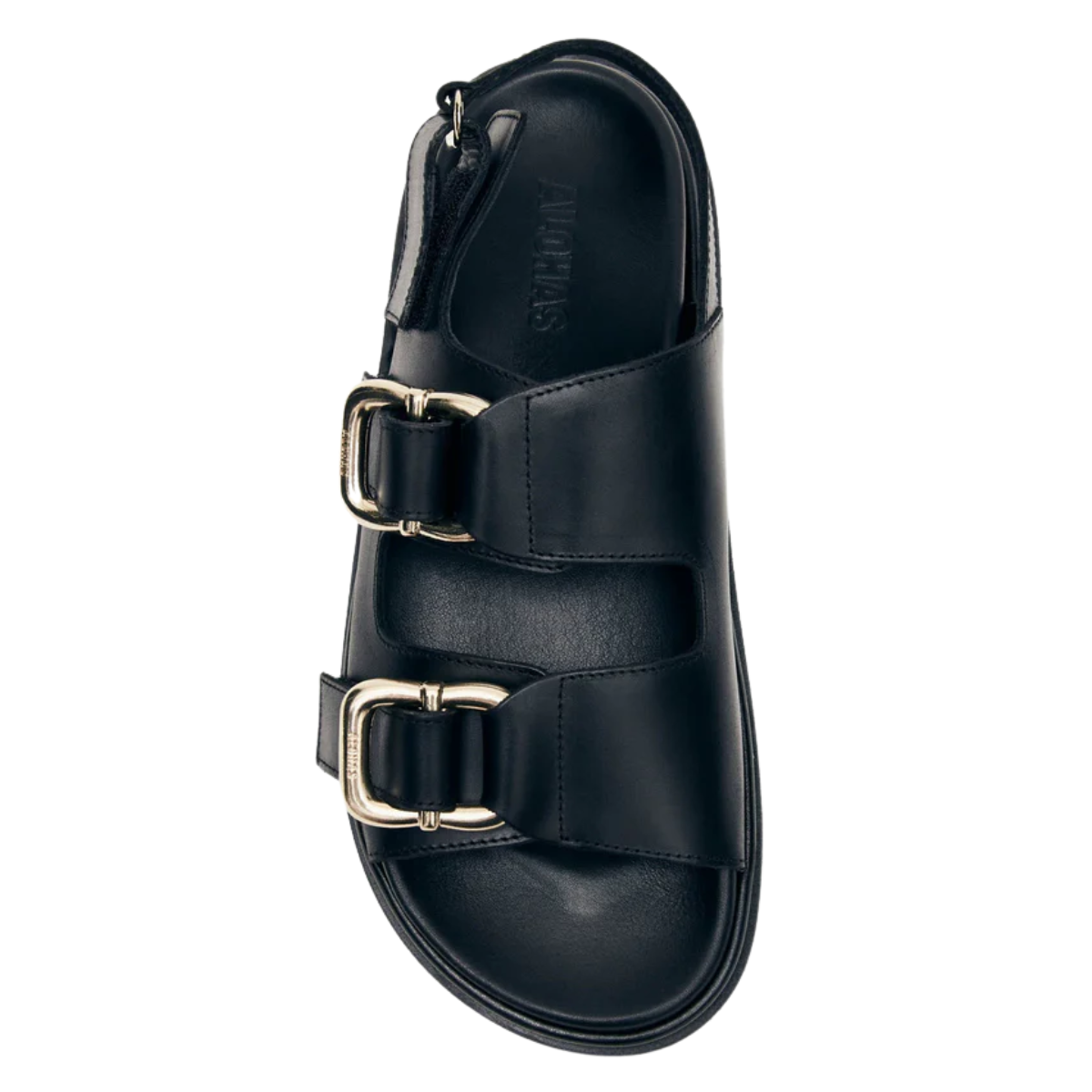 Alohas Women's Harper Leather Sandals in Black