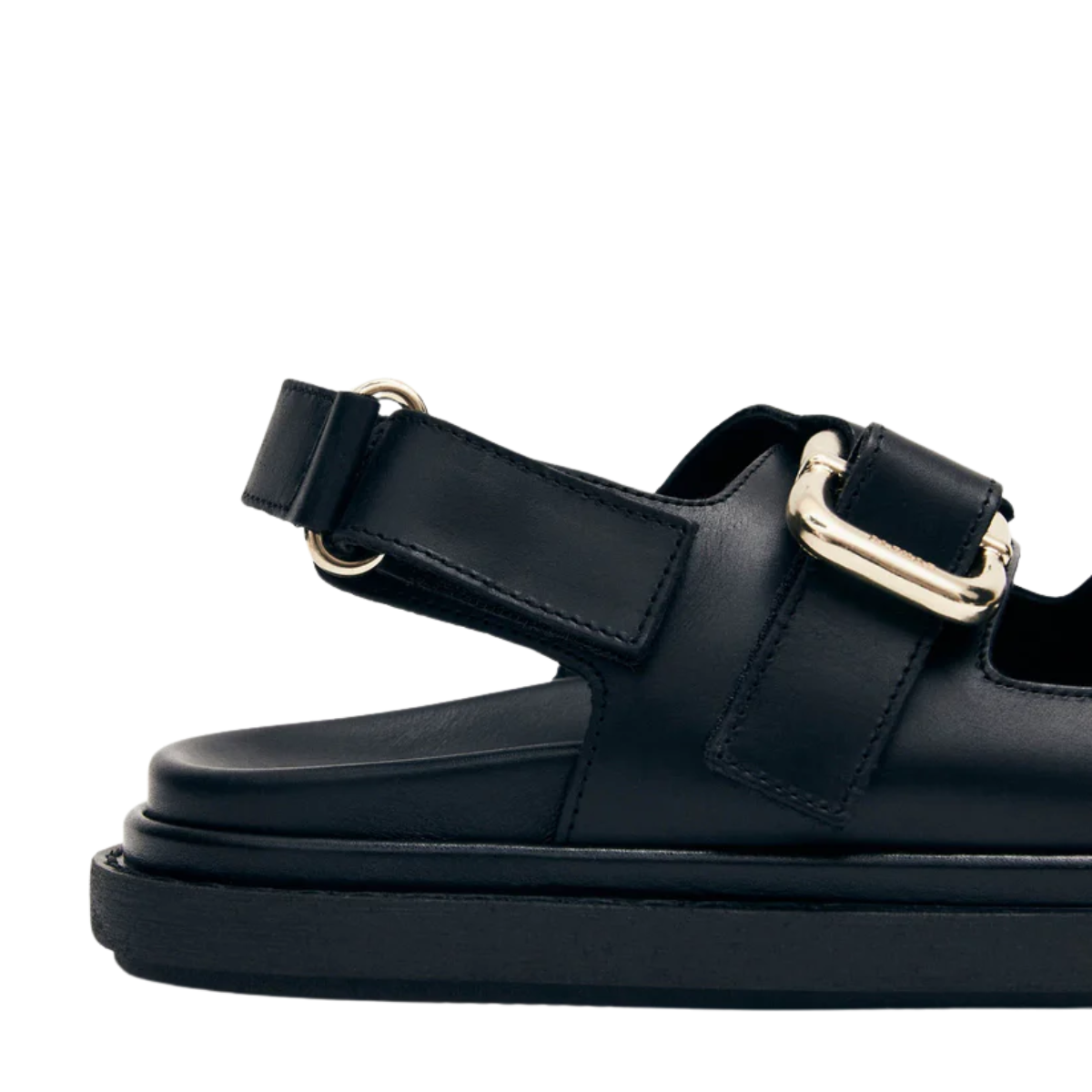 Alohas Women's Harper Leather Sandals in Black