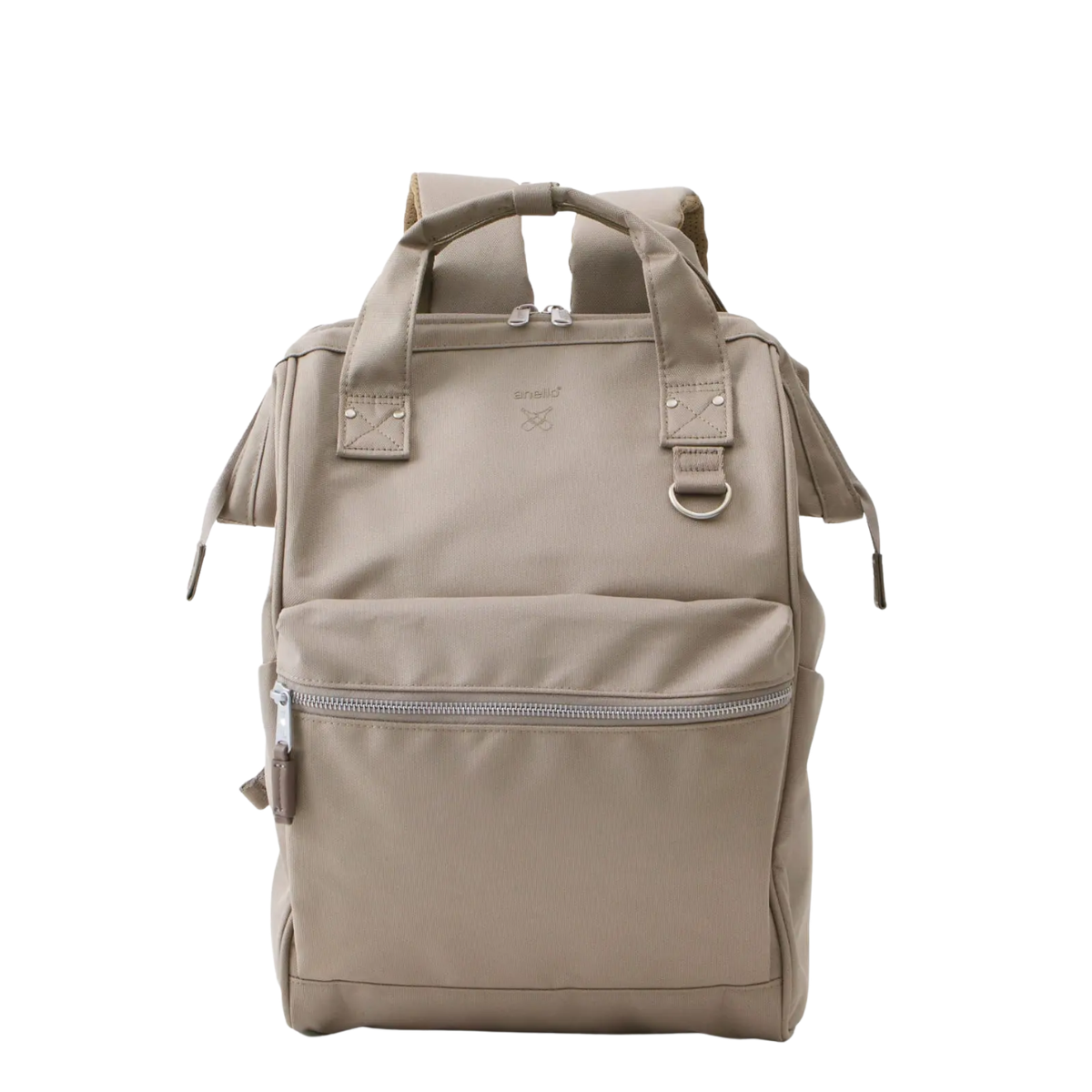 Anello Cross Bottle Backpack Regular in Grey Beige