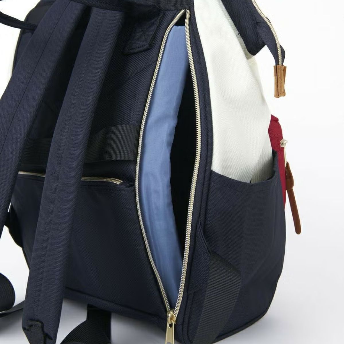 Anello Cross Bottle Backpack Regular in Grey Beige/Mint Green