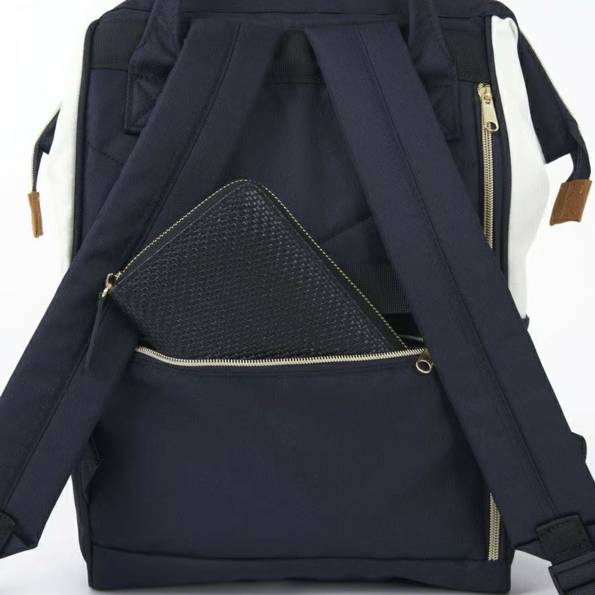 Anello Cross Bottle Backpack Regular in Grey Beige/Mint Green