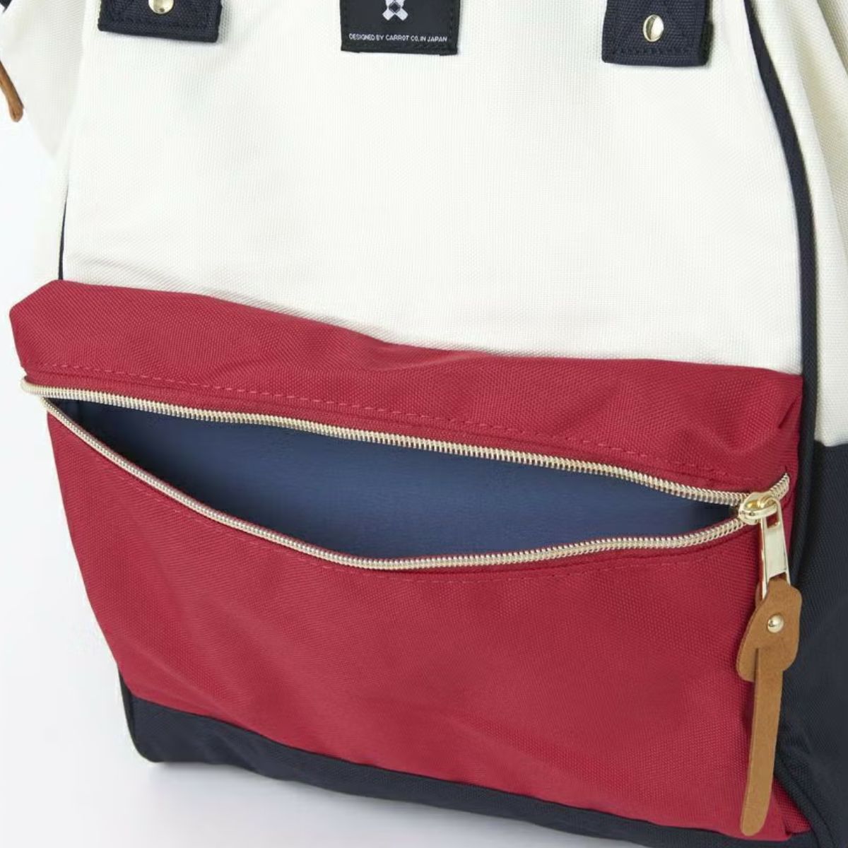 Anello Cross Bottle Backpack Regular in Grey Beige/Mint Green