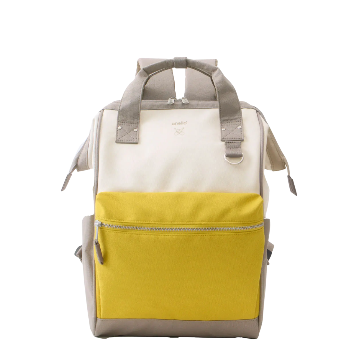 Anello Cross Bottle Backpack Regular in Ivory Mustard