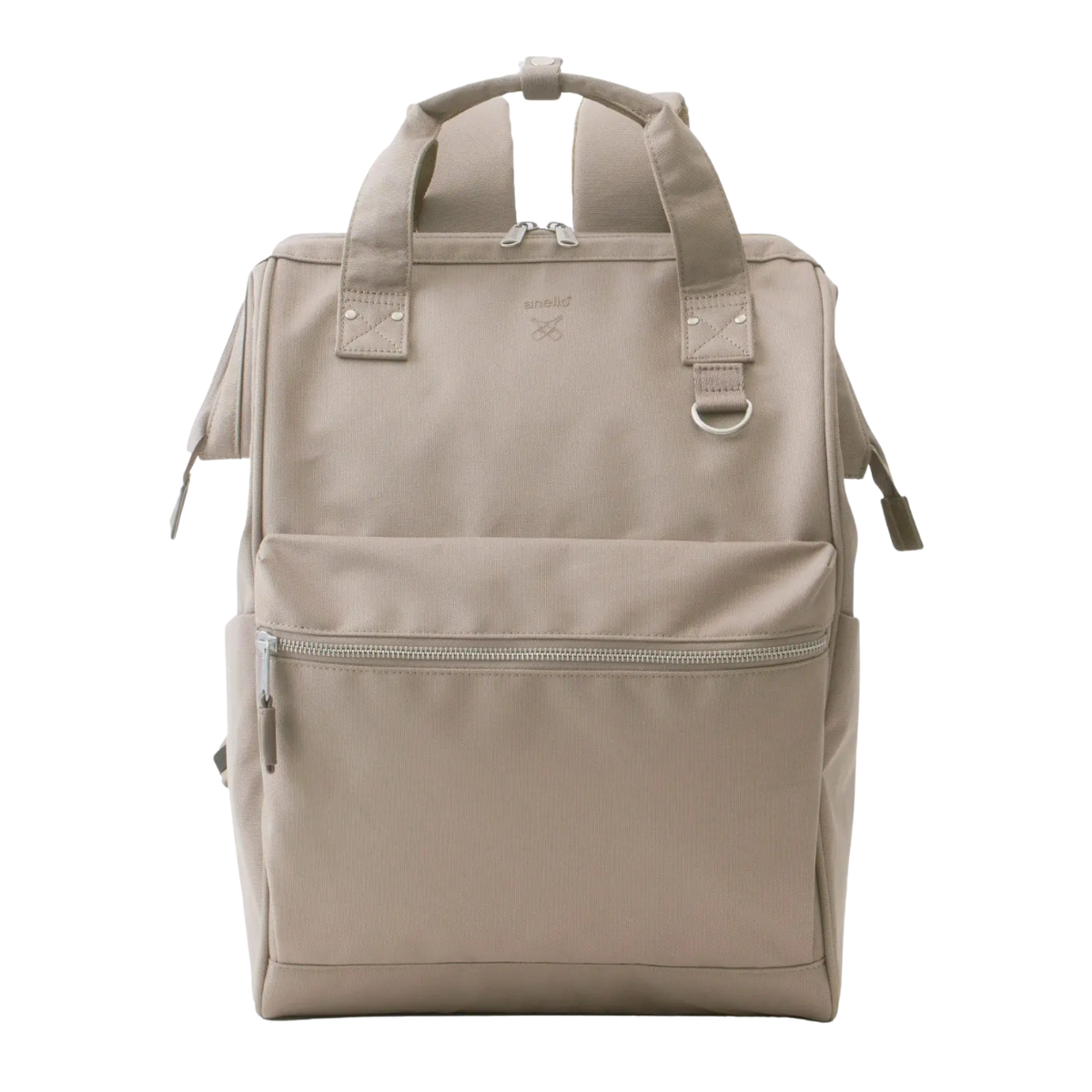 Anello Cross Bottle Backpack Large in Grey Beige