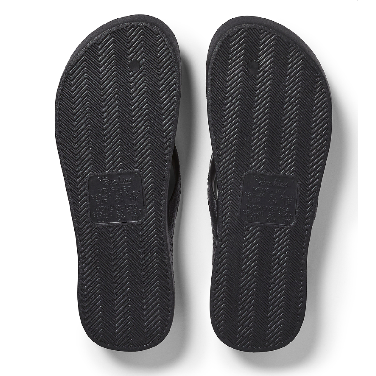 Archies Women's Crystal Arch Support Flip Flops in Black