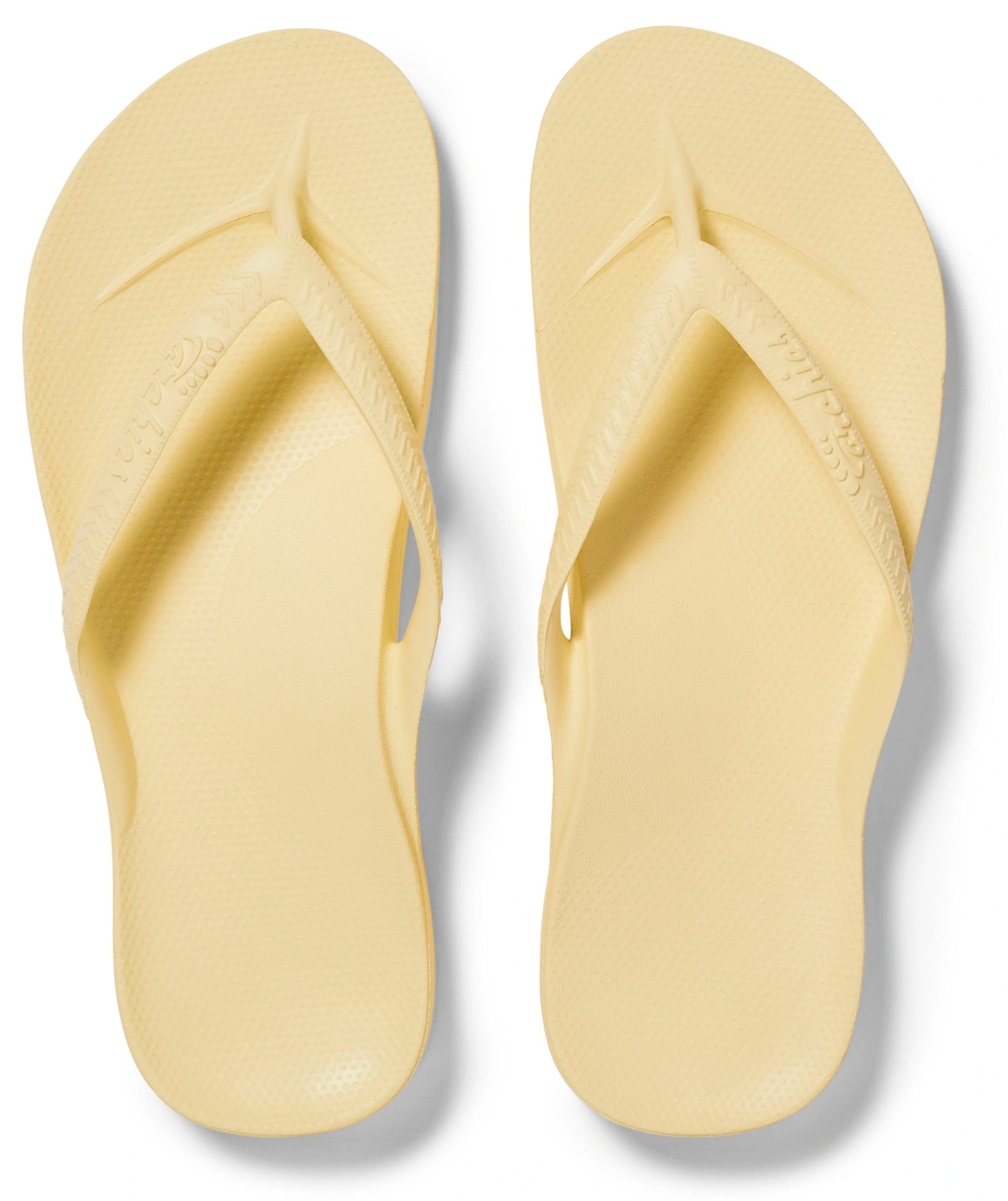 Archies Arch Support Flip Flops in Lemon