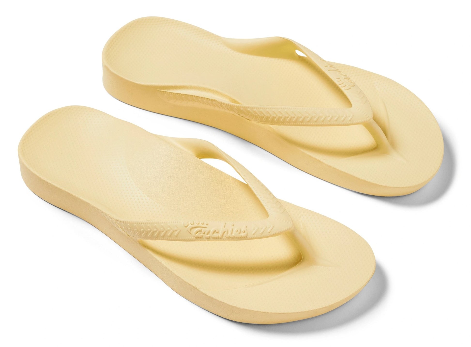Archies Arch Support Flip Flops in Lemon