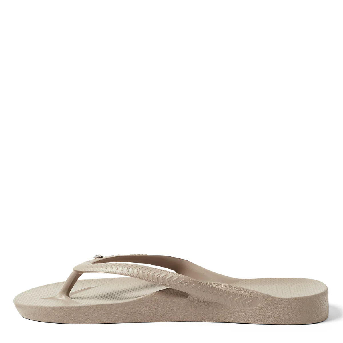 Archies Women's Crystal Arch Support Flip Flops in Taupe