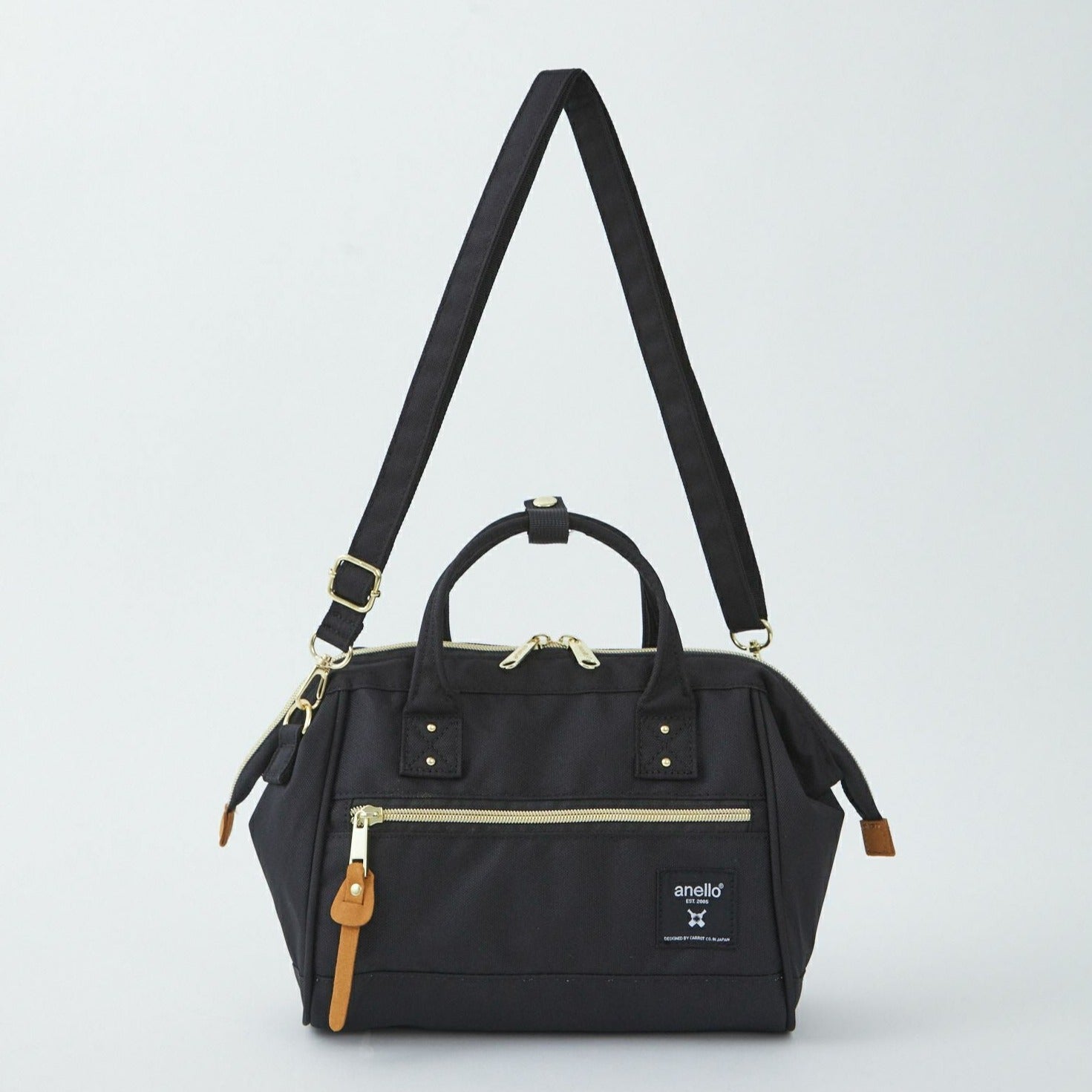 Anello Cross Bottle Mini Shoulder Bag in Black