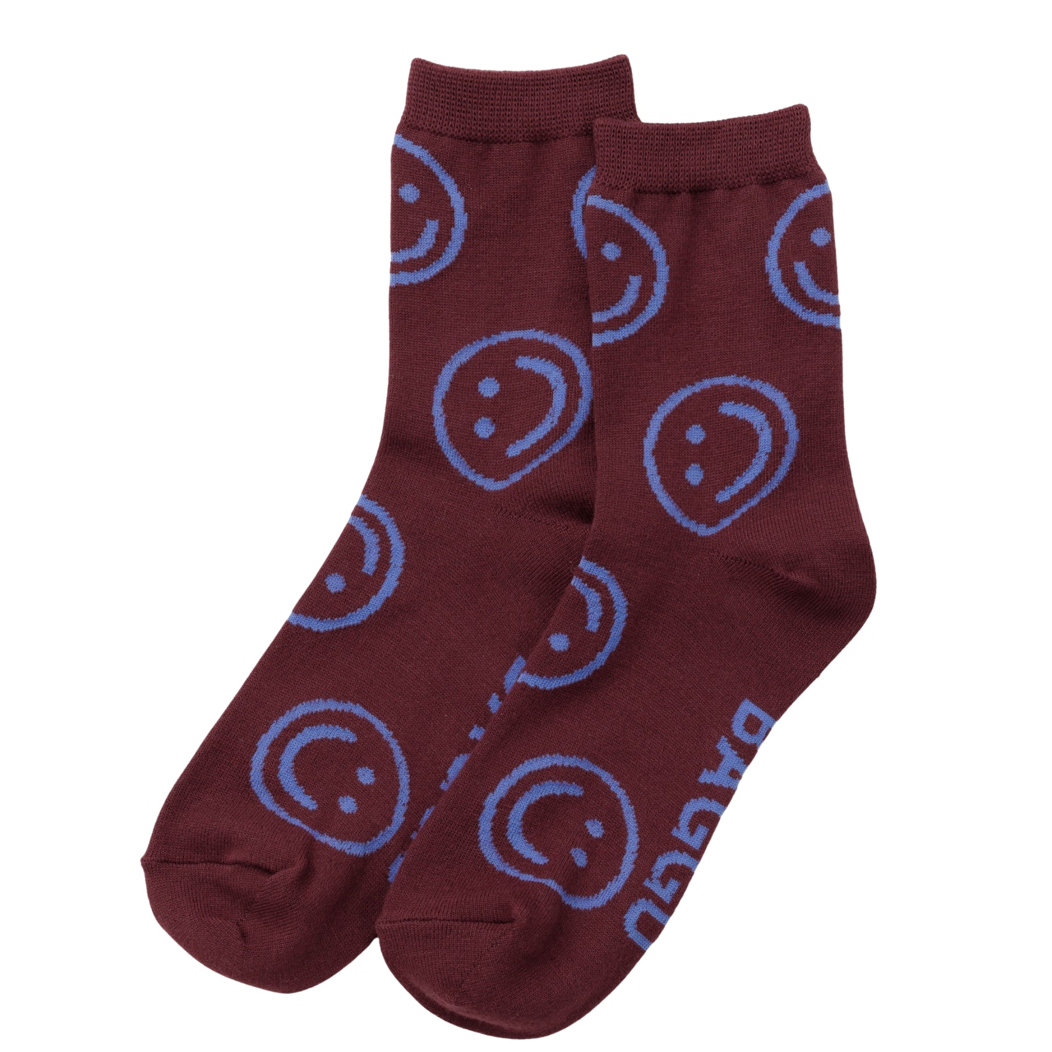 Baggu Crew Sock in Mahogany Happy