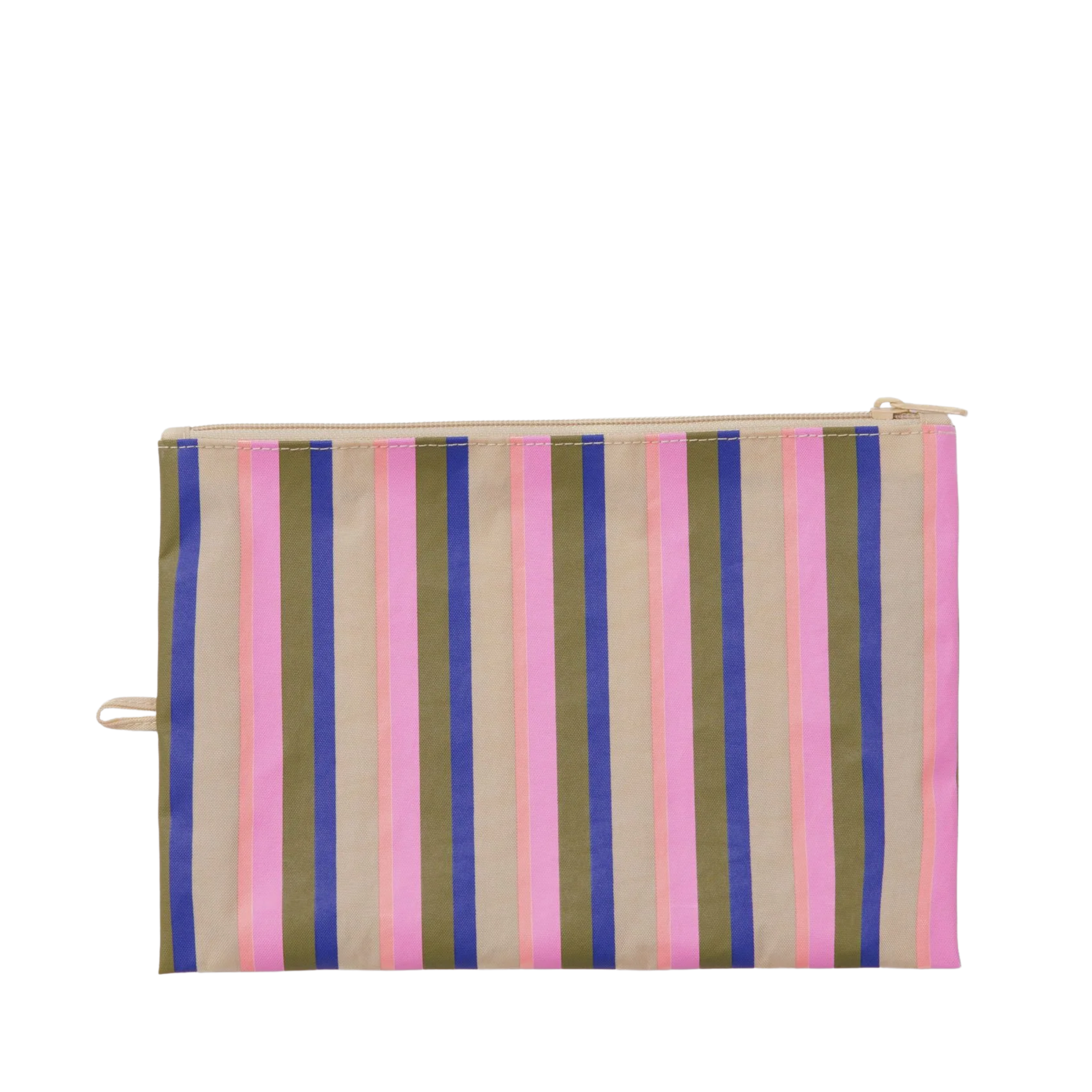 Baggu Flat Pouch Large in Candy Shop Stripes