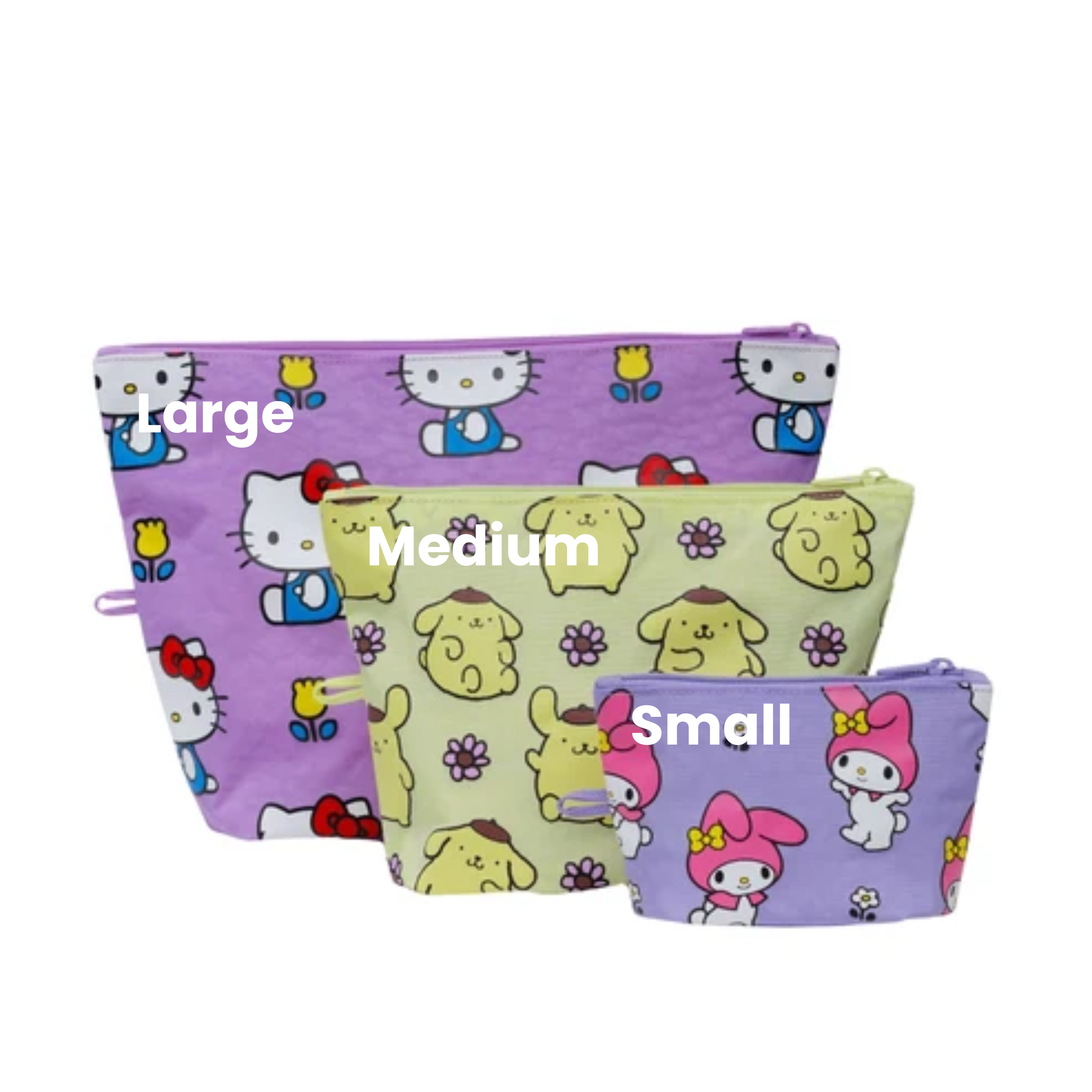 Baggu Go Pouch Large in Hello Kitty and Friends Florals