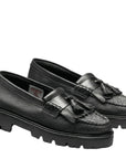 G.H. Bass Women's Esther Harris Tweed Super Lug Weejuns Loafer in Black