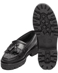 G.H. Bass Women's Esther Harris Tweed Super Lug Weejuns Loafer in Black