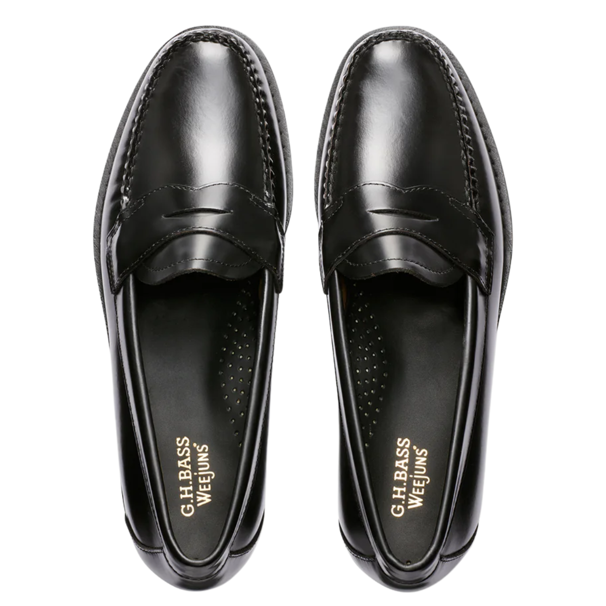 G.H Bass Men's 1936 Logan Flat Strap Weejuns Loafer in Black