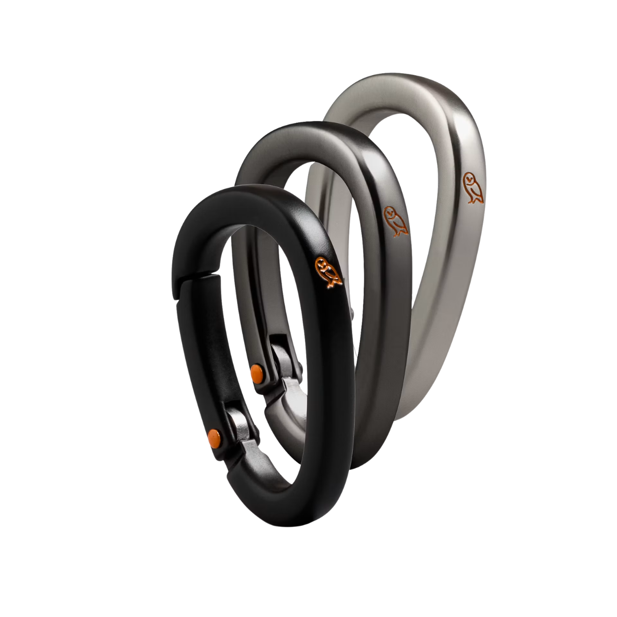 Bellroy Carabiner Trio in Black, Graphite & Silver
