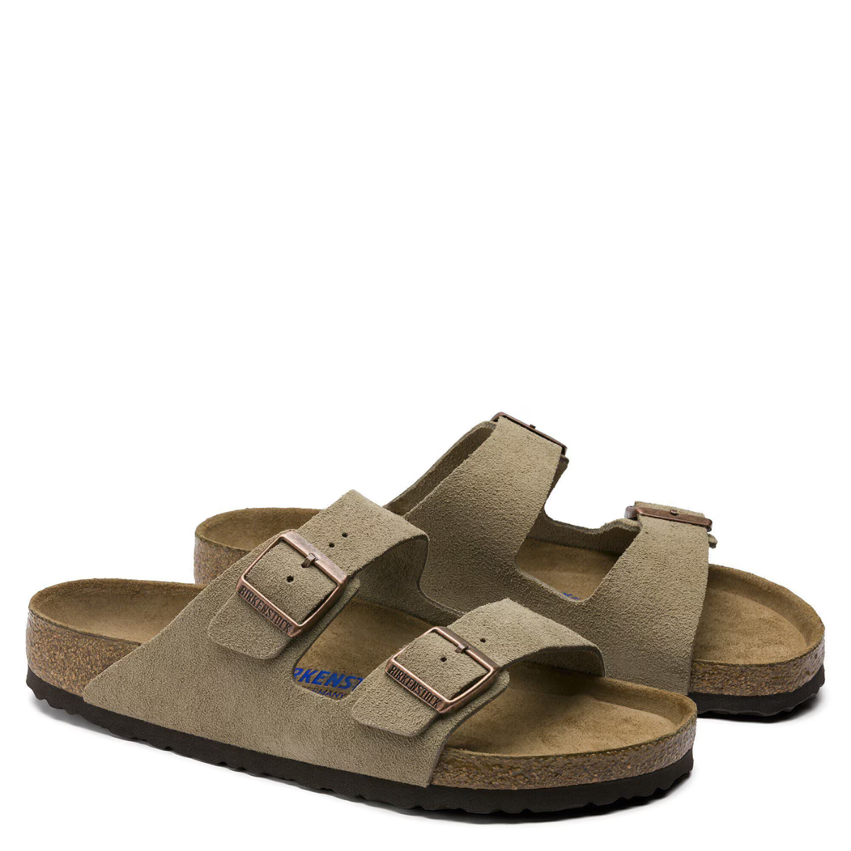 Birkenstock Women's Arizona Softbed Suede Leather in Taupe