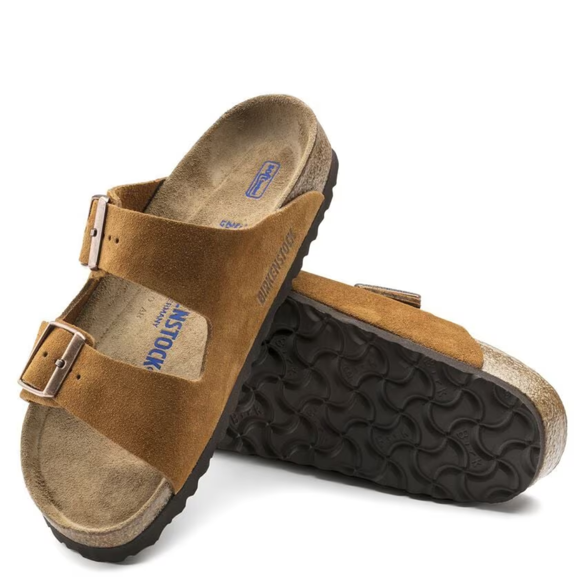 Birkenstock Arizona Softbed Suede Leather in Mink