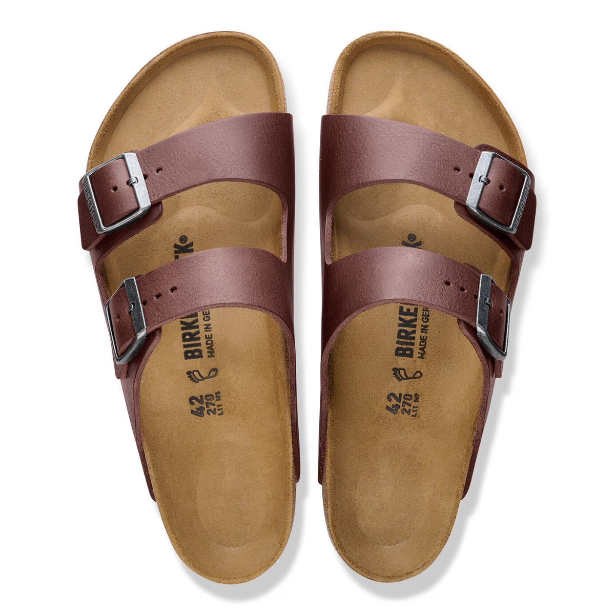 Birkenstock Men's Arizona Grip Leather in Vintage Wood Roast