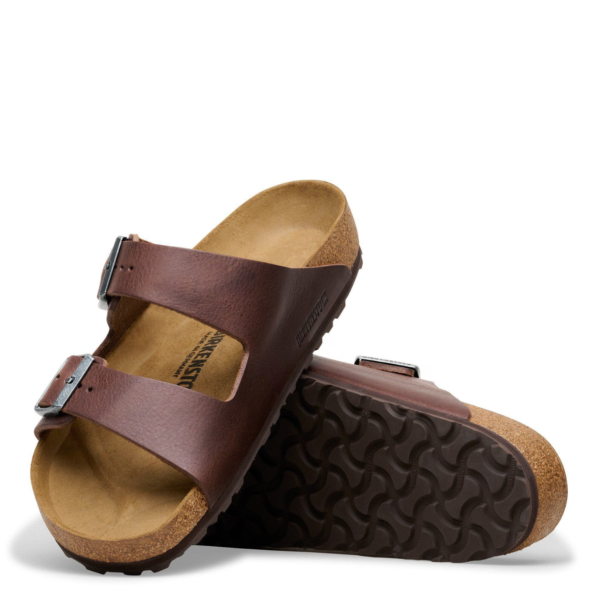Birkenstock Men's Arizona Grip Leather in Vintage Wood Roast