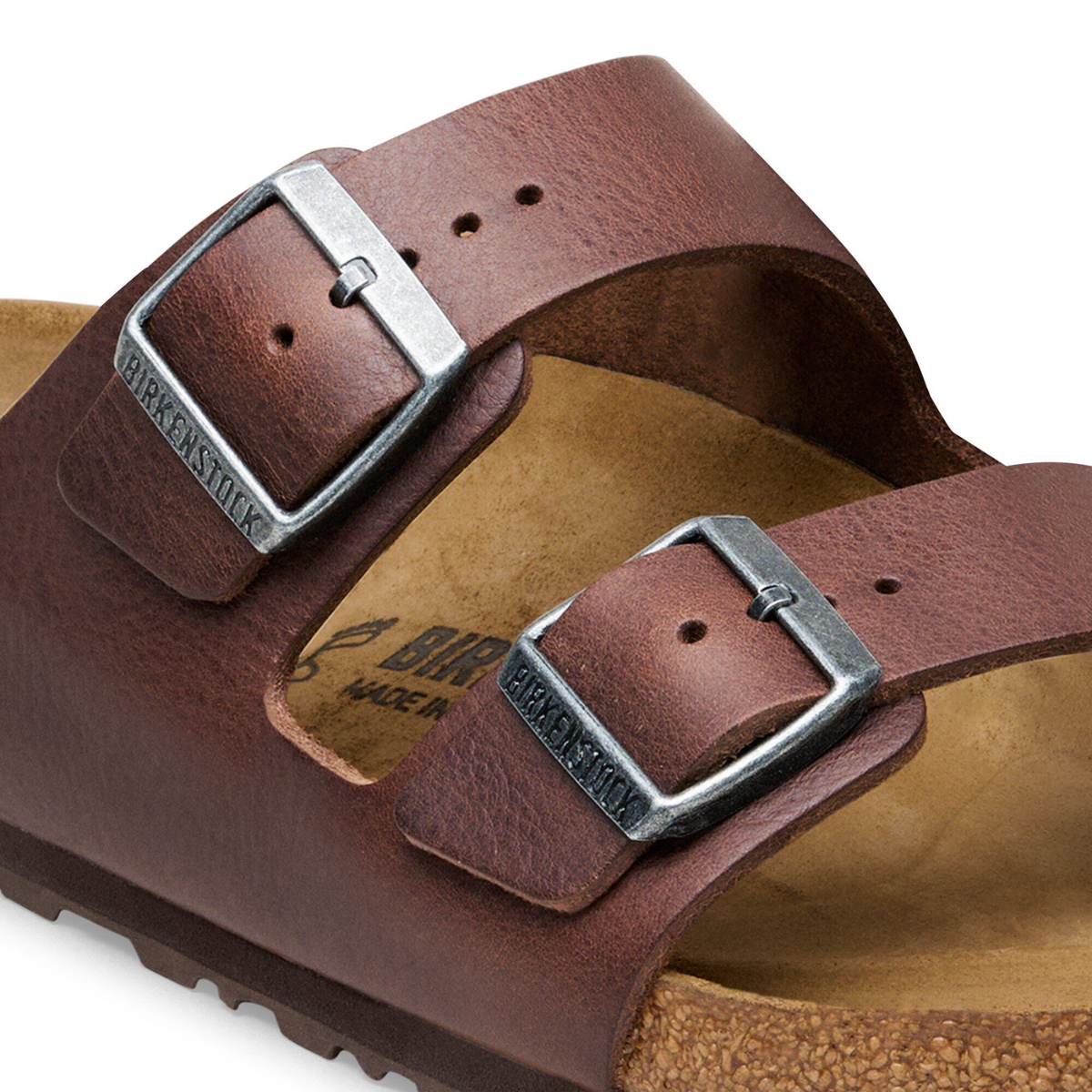 Birkenstock Men's Arizona Grip Leather in Vintage Wood Roast