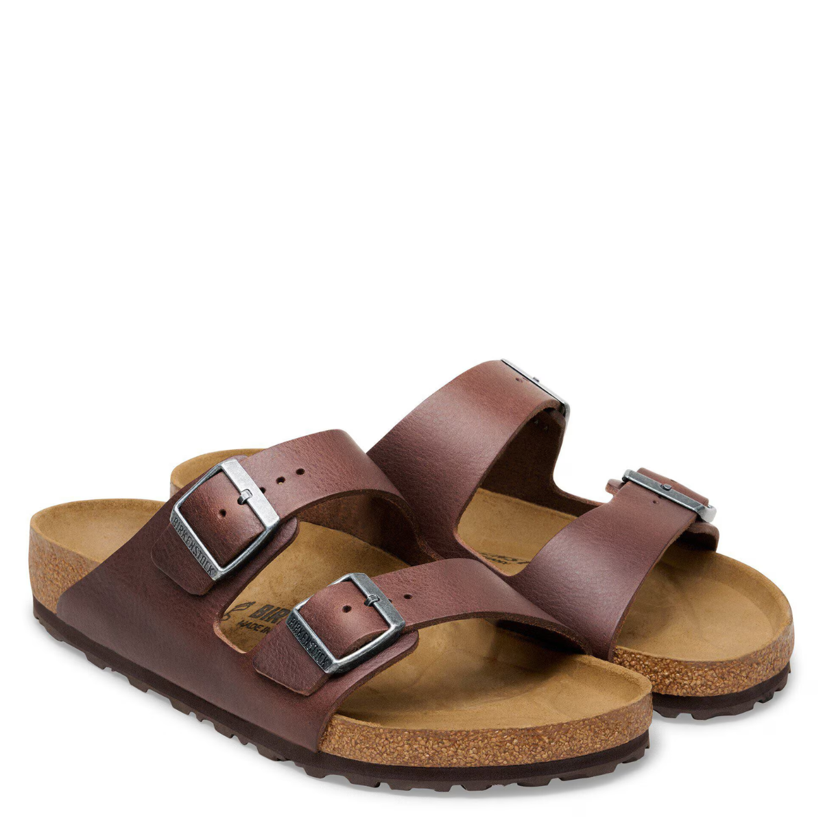 Birkenstock Men's Arizona Grip Leather in Vintage Wood Roast