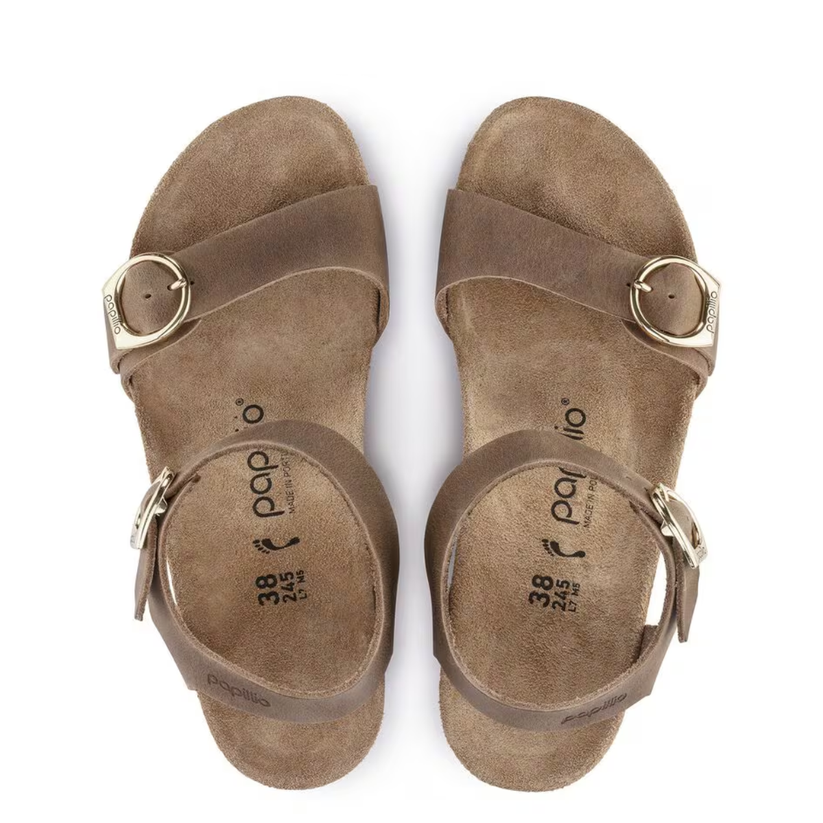 Birkenstock Women's Soley Ring-Buckle Oiled Leather in Cognac