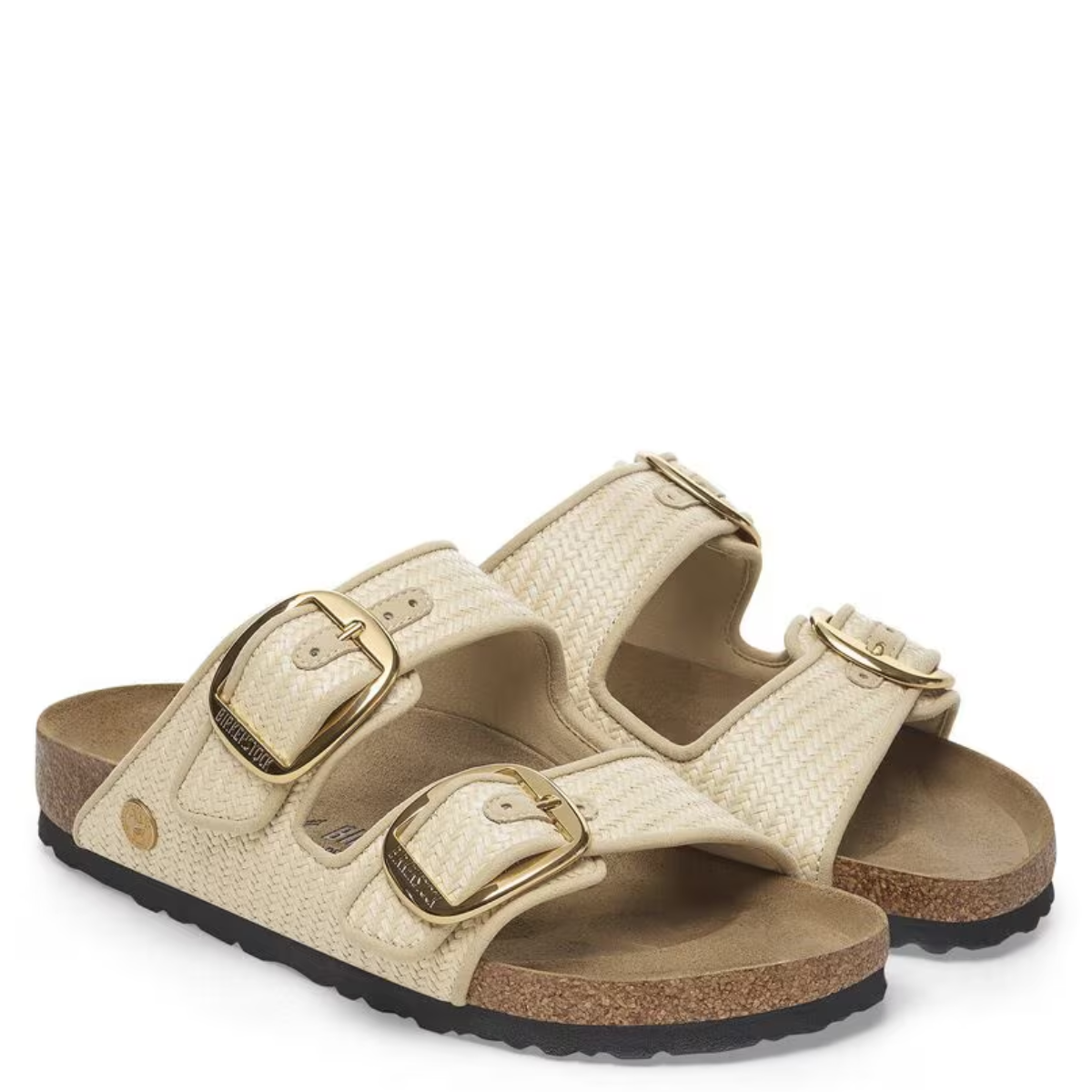 Birkenstock Women's Arizona Big Buckle Raffia Textile in Naturale