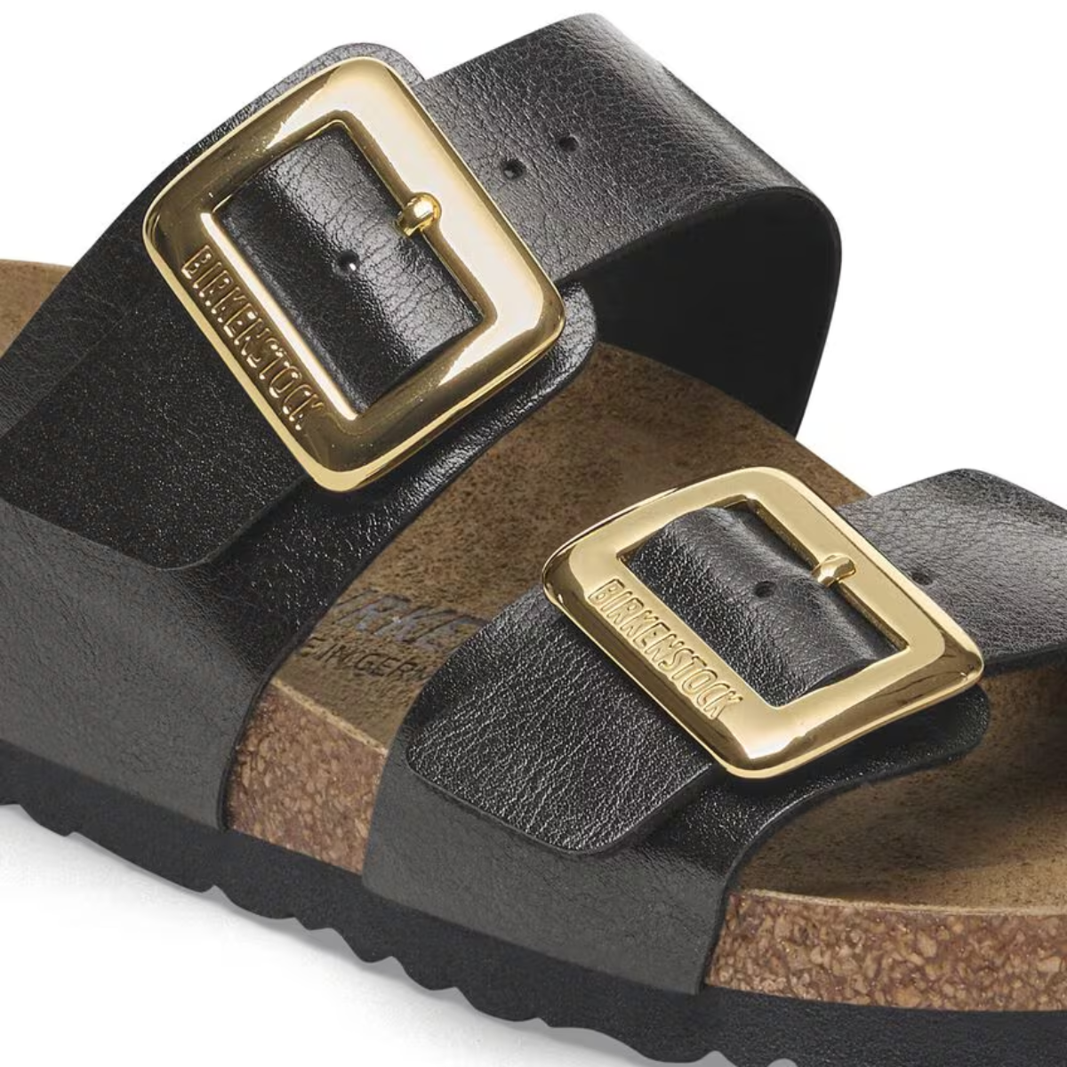 Birkenstock Women's Sydney Luxe Buckle Birko-Flor in Graceful Licorice