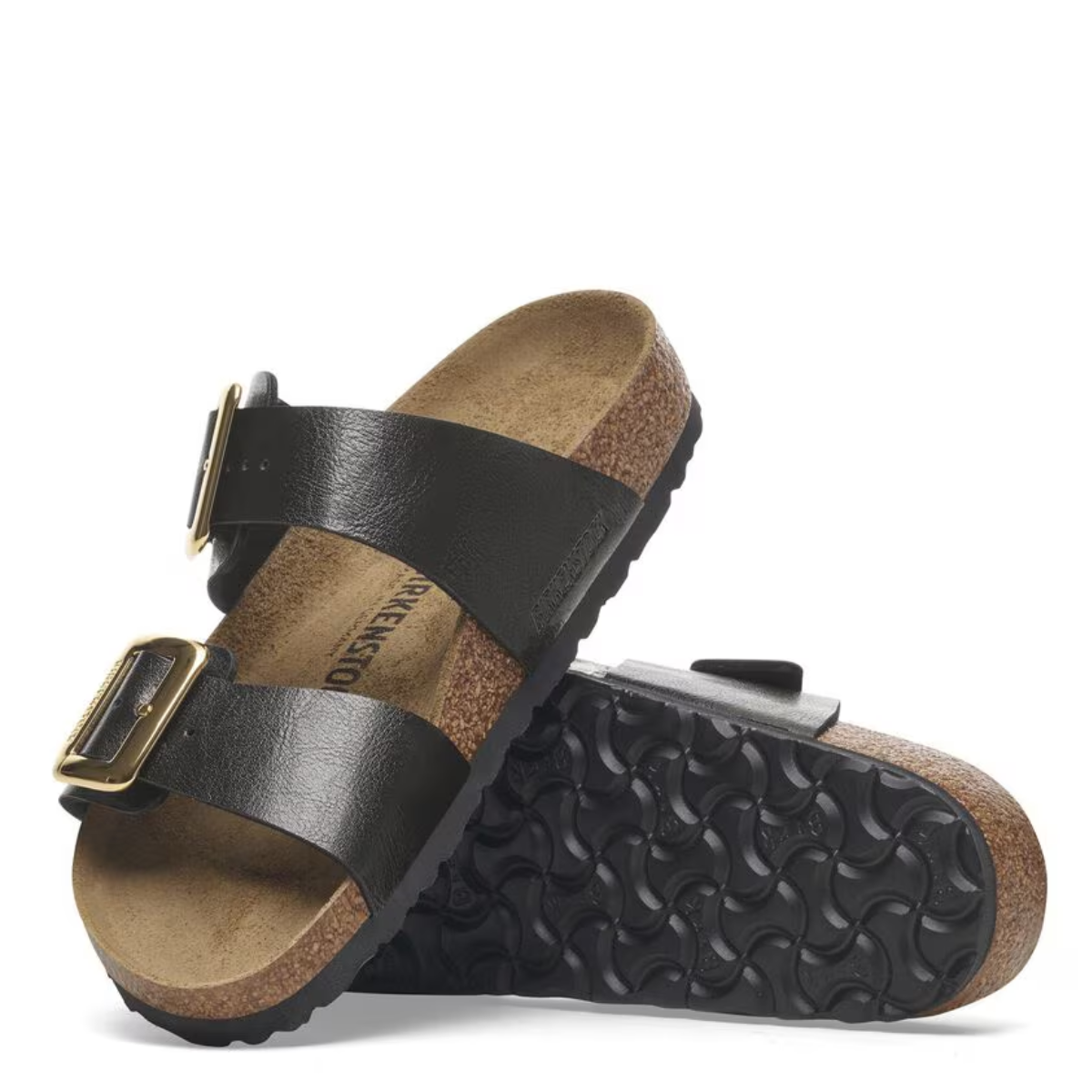 Birkenstock Women's Sydney Luxe Buckle Birko-Flor in Graceful Licorice