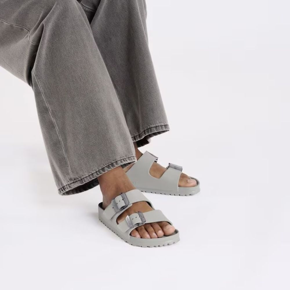 Birkenstock Women's Arizona Stealth Buckle EVA in Stone Coin (Narrow ...