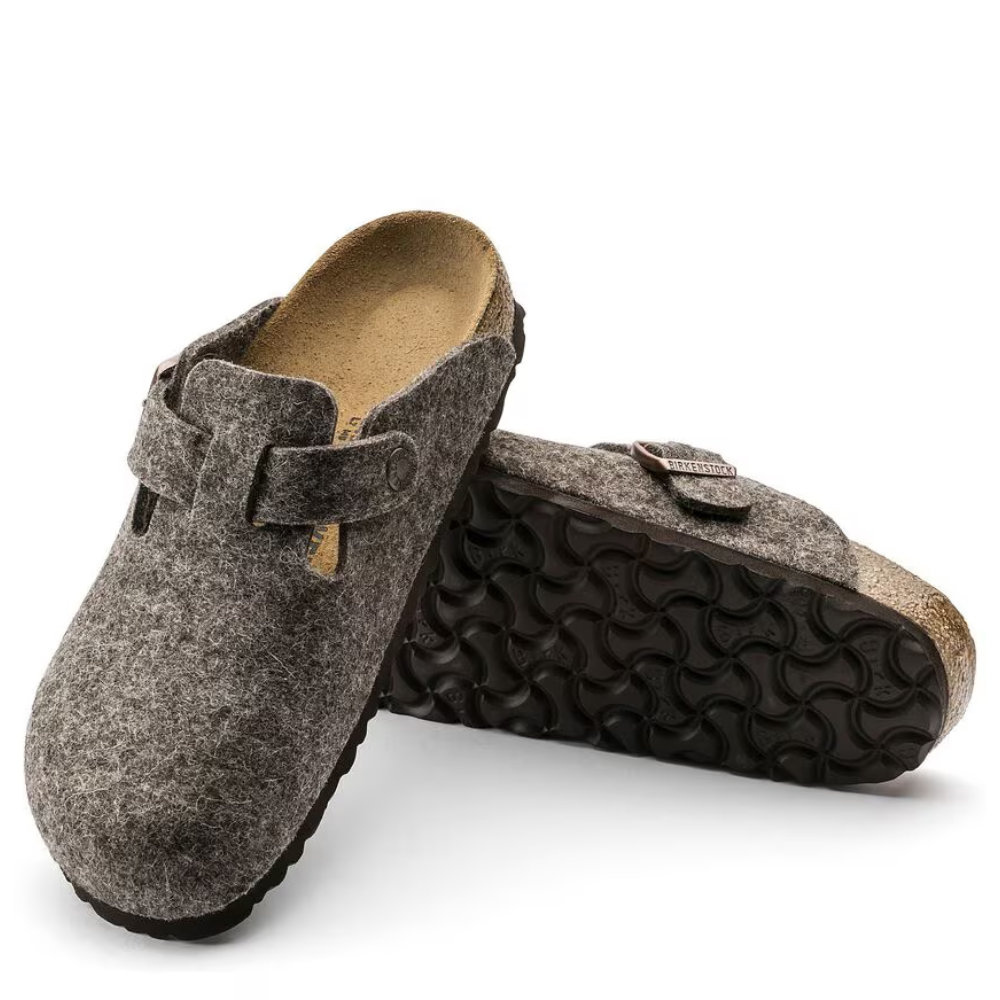 Birkenstock Boston Wool Felt in Cacao