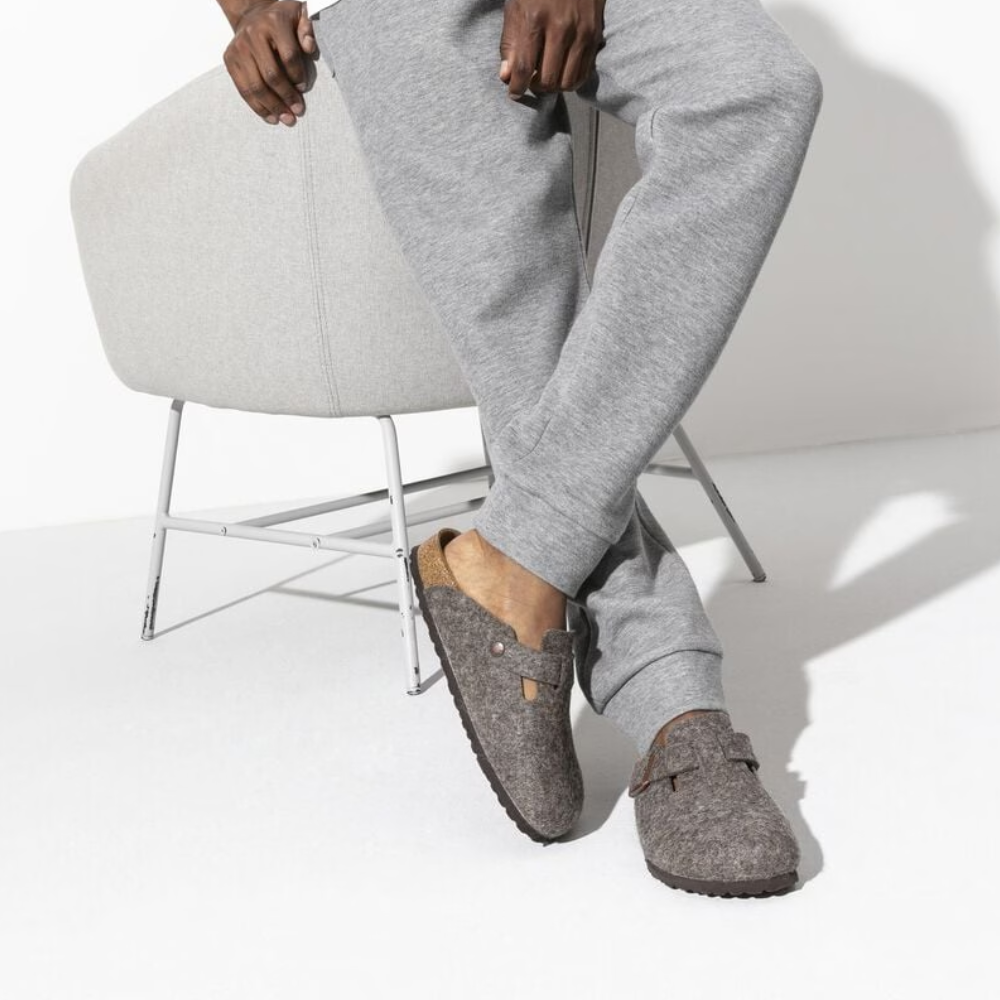 Birkenstock Boston Wool Felt in Cacao