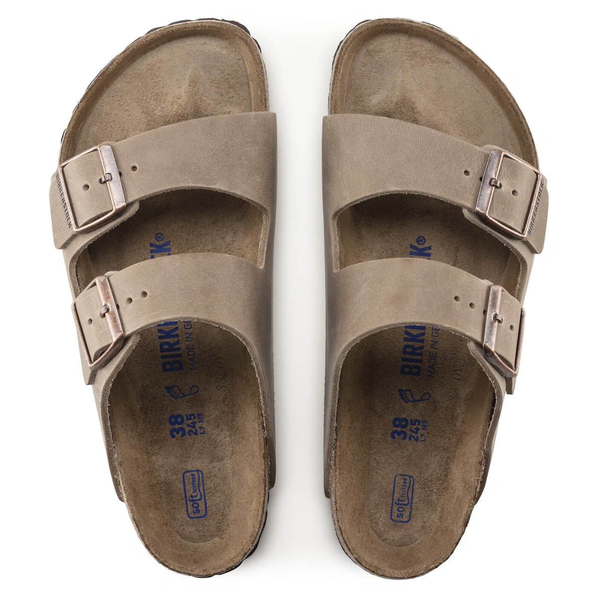 Birkenstock Arizona Softbed Oiled Leather in Tobacco Brown