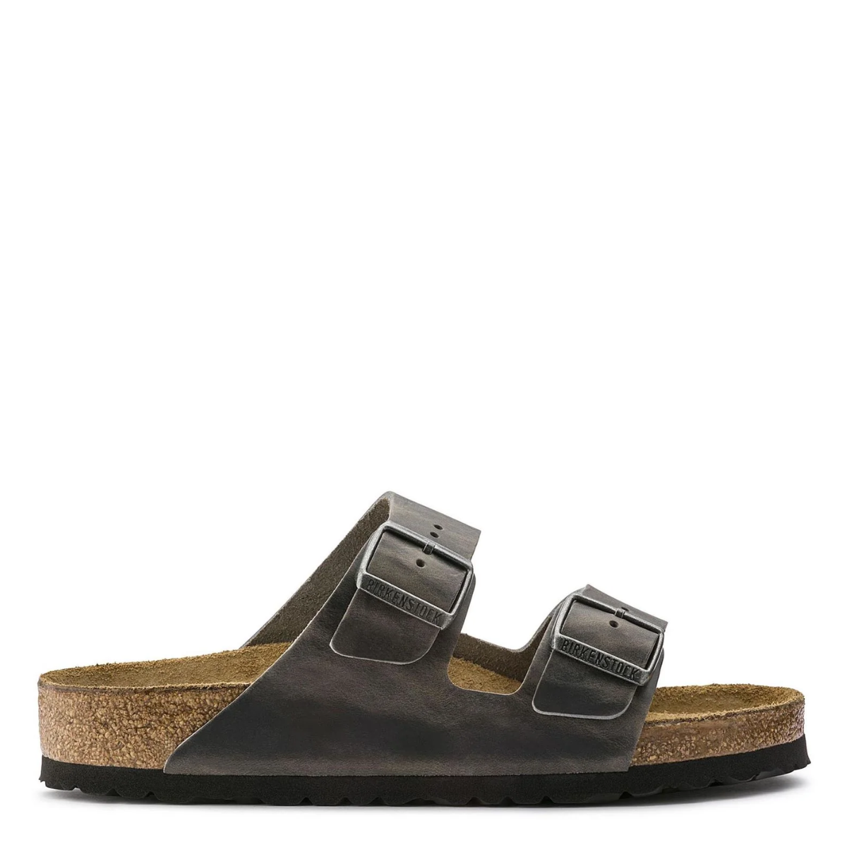 Birkenstock Arizona Softbed Oiled Leather in Iron